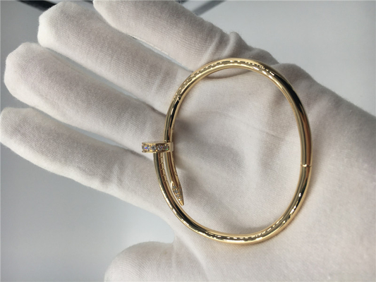 18K  Yellow Gold  Jewelry Juste Un Clou Bracelet B6048617 With Diamonds