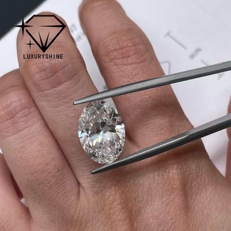품질 LuxuryShine 0.1-10CT VVS2 랩 그로운 다이아몬드 D-F 컬러 화이트 오벌 엑설런트 컷, IGI 인증서 3EX 컷 스톤 by LuxuryShine 공장