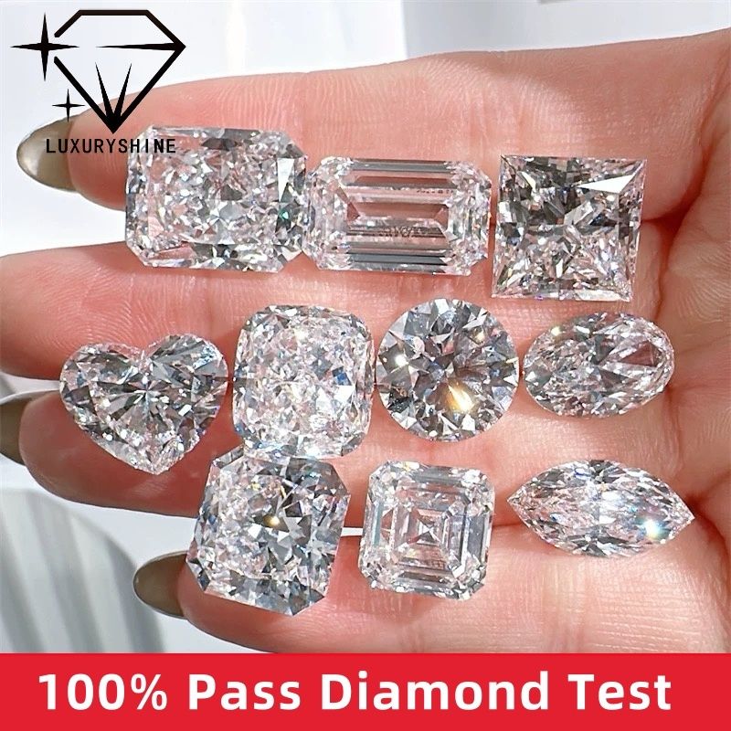 품질 LuxuryShine VVS-VS 애셔 쉐입 랩 그로운 다이아몬드 0.1-10CT D-F 컬러 화이트 다이아몬드, IGI 인증서 포함, 3EX 컷 스톤 공장