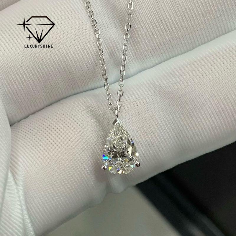 Luxury Diamond Necklace with VS2 Clarity and 18k/Rose Gold Plated Blue Ceramic Accents
