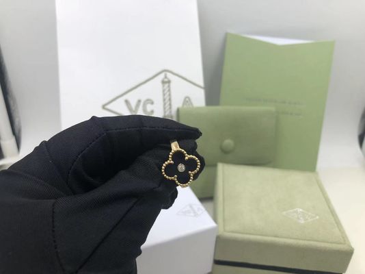 품질 반 클리프와 아르프엘스 고급 알함브라 궁전은 옐로우 골드 칠흑 발 다이아몬드를 울립니다 공장