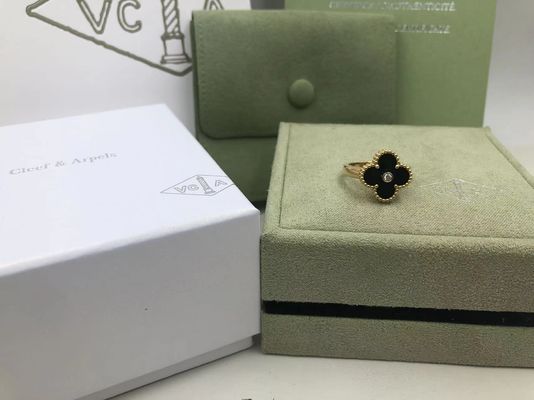 품질 반 클리프와 아르프엘스 고급 알함브라 궁전은 옐로우 골드 칠흑 발 다이아몬드를 울립니다 공장