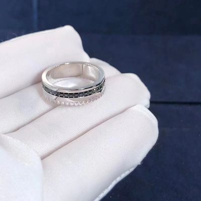 품질 고급 금 보석 퀄터 검은 에디션 반지 18k 금과 진짜 다이아몬드 공장