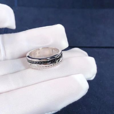 품질 고급 금 보석 퀄터 검은 에디션 반지 18k 금과 진짜 다이아몬드 공장