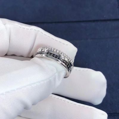 품질 고급 금 보석 퀄터 검은 에디션 반지 18k 금과 진짜 다이아몬드 공장