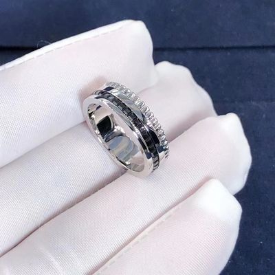 품질 고급 금 보석 퀄터 검은 에디션 반지 18k 금과 진짜 다이아몬드 공장