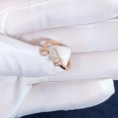 품질 18K 장미 금에서 피아제 소유 열린 링은 58개의 브릴리언트 커트 다이아몬드와 함께 설정했습니다 공장