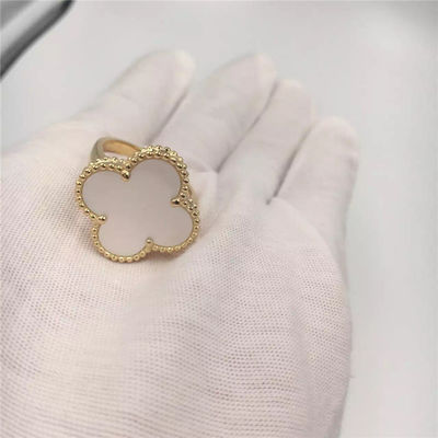 품질 VCARF78900 밴 Cleef와 꽃 모양을 가진 Arpels 마술 알람브라 궁전 반지 황금 공장