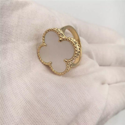 품질 VCARF78900 밴 Cleef와 꽃 모양을 가진 Arpels 마술 알람브라 궁전 반지 황금 공장