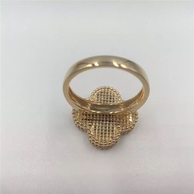 품질 VCARF78900 밴 Cleef와 꽃 모양을 가진 Arpels 마술 알람브라 궁전 반지 황금 공장
