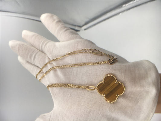 품질 Bois D'Amourette/브라운 원석을 가진 주문 Handmade 숙녀 18K 금 목걸이 공장