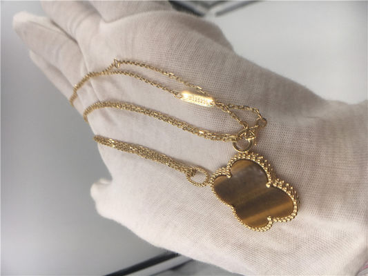 품질 Bois D'Amourette/브라운 원석을 가진 주문 Handmade 숙녀 18K 금 목걸이 공장