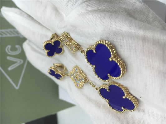 품질 공작석/다이아몬드를 가진 VCARO9II00 밴 Cleef Vintage 알람브라 궁전 귀걸이 공장