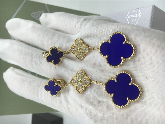품질 공작석/다이아몬드를 가진 VCARO9II00 밴 Cleef Vintage 알람브라 궁전 귀걸이 공장