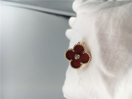 품질 진짜 다이아몬드를 가진 여자 Carnelian 18K 금 반지 유일한 포도 수확 알람브라 궁전 공장