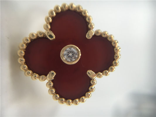 품질 진짜 다이아몬드를 가진 여자 Carnelian 18K 금 반지 유일한 포도 수확 알람브라 궁전 공장