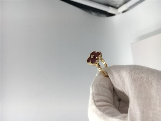 품질 유일한 황금 약혼 반지 둥근 다이아몬드, Carnelian를 가진 포도 수확 알람브라 궁전 반지 공장