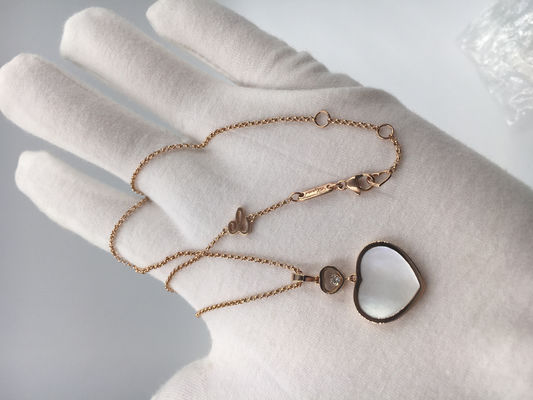품질 다이아몬드 펀던트 Chopard 행복한 심장을 가진 자개 18K 금 목걸이 공장