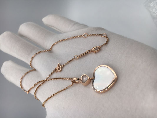 품질 다이아몬드 펀던트 Chopard 행복한 심장을 가진 자개 18K 금 목걸이 공장
