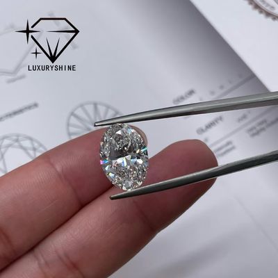 품질 LuxuryShine 0.1-10CT VVS2 랩 그로운 다이아몬드 D-F 컬러 화이트 오벌 엑설런트 컷, IGI 인증서 3EX 컷 스톤 by LuxuryShine 공장
