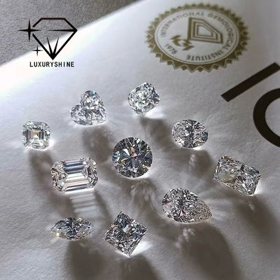 품질 LuxuryShine VVS-VS 애셔 쉐입 랩 그로운 다이아몬드 0.1-10CT D-F 컬러 화이트 다이아몬드, IGI 인증서 포함, 3EX 컷 스톤 공장