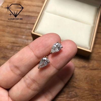 품질 18K 골드 페어 절단 실험실 자란 다이아몬드 스드 귀걸이 VVS-VS 맑음 공장
