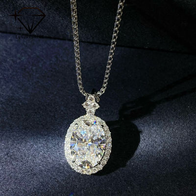 품질 18K 골드 오벌 랩 그로운 다이아몬드 펜던트 VVS1-VS1 0.3-3.0ct 공장
