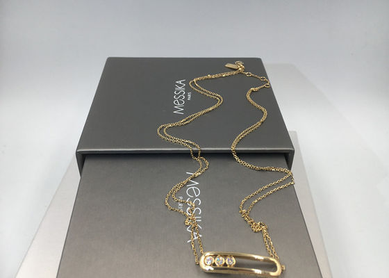 품질 이중 사슬 목걸이 파리 Jewelry18K 옐로우 골드 안장 모양을 가진 원석 없음 공장
